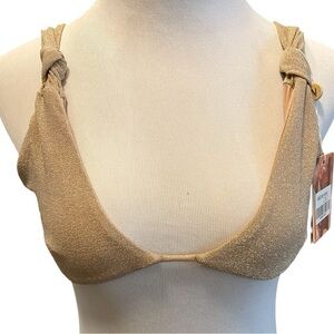 Neena Gold Sparkle Swim Top